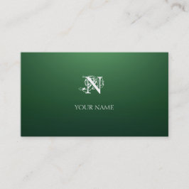 Tarjeta De Visita Verde Nouveau