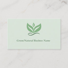 Tarjeta de visita verde o natural