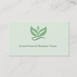 Tarjeta de visita verde o natural