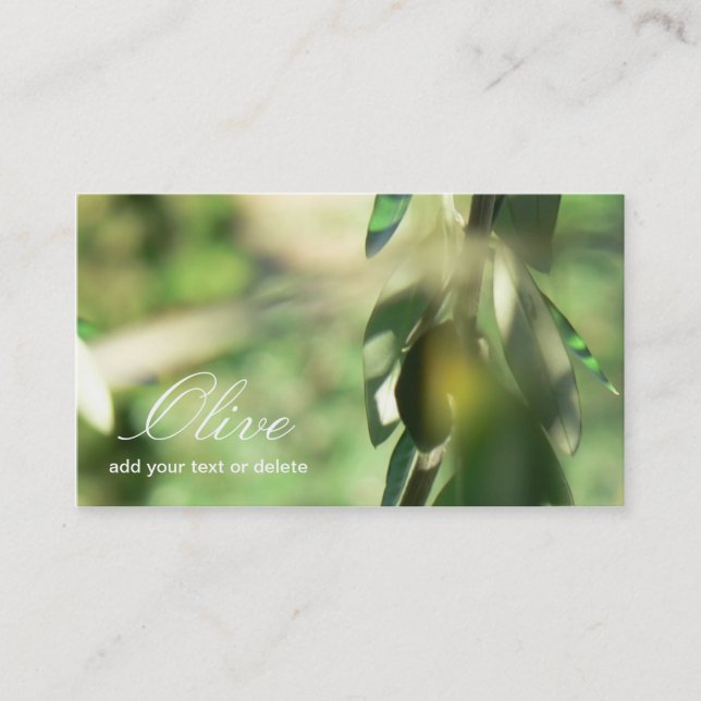 Tarjeta de visita verde oliva (Anverso)