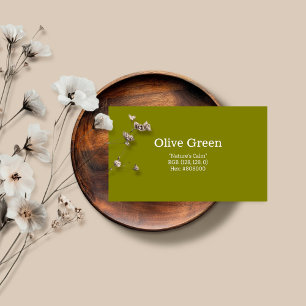 Tarjeta De Visita Verde oliva   "La calma de la naturaleza"