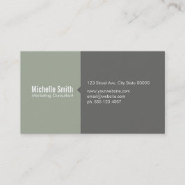 Tarjeta De Visita Verde oliva y gris