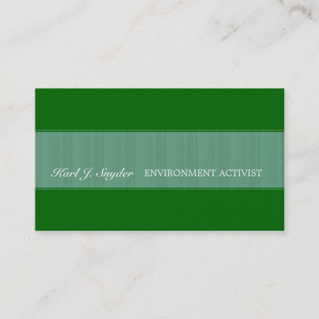 Tarjeta De Visita Verde orgánico de la granja de la agricultura de (Anverso)