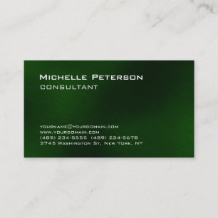 Tarjeta De Visita Verde oscuro de moda Futurista moderno