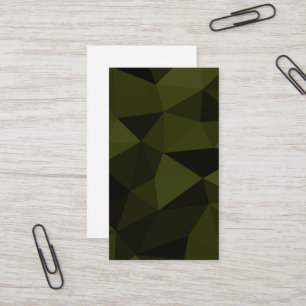 Tarjeta De Visita Verde oscuro del ejército negro patrón de malla ge