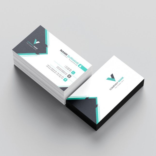 Tarjeta De Visita Verde oscuro moderno (Subido por el creador)