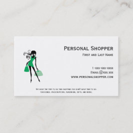 Tarjeta De Visita Verde personal del comprador