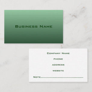Tarjeta de Visita Verde Profesional