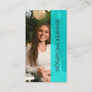 Tarjeta de visita verde profesional fotográfica mo