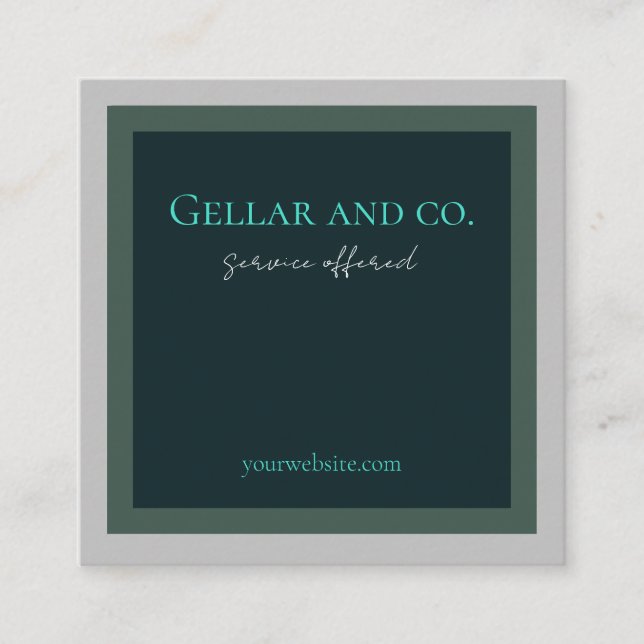 Tarjeta de visita verde profunda (Anverso)