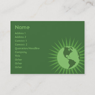 Tarjeta De Visita Verde - rechoncho