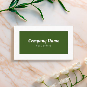 Tarjeta De Visita Verde retro Minimalista personalizado