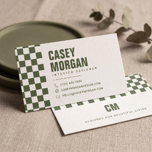 Tarjeta De Visita Verde Salvia Cuadro Moderno