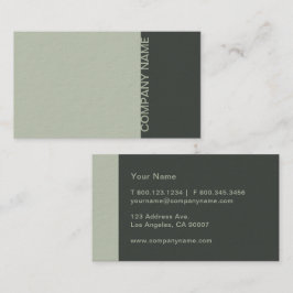 Tarjeta De Visita Verde salvia moderna