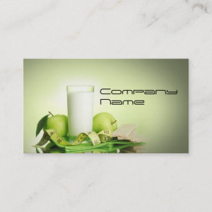 Tarjeta De Visita Verde sano del vegetariano de la vida de las