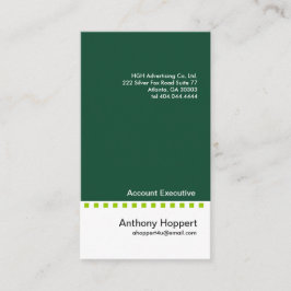Tarjeta de visita verde sólida de la rociada 3