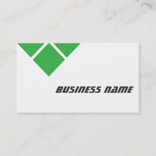 Tarjeta de visita verde triple de la prueba del