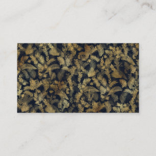 Tarjeta De Visita Verde tropical moderno Foliage de oro azul