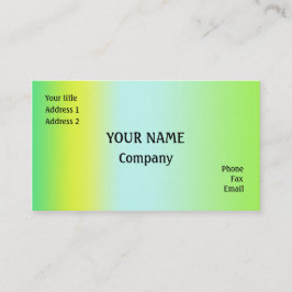 Tarjeta De Visita Verde y amarillo