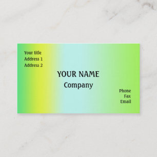 Tarjeta De Visita Verde y amarillo