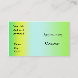 Tarjeta De Visita Verde y amarillo