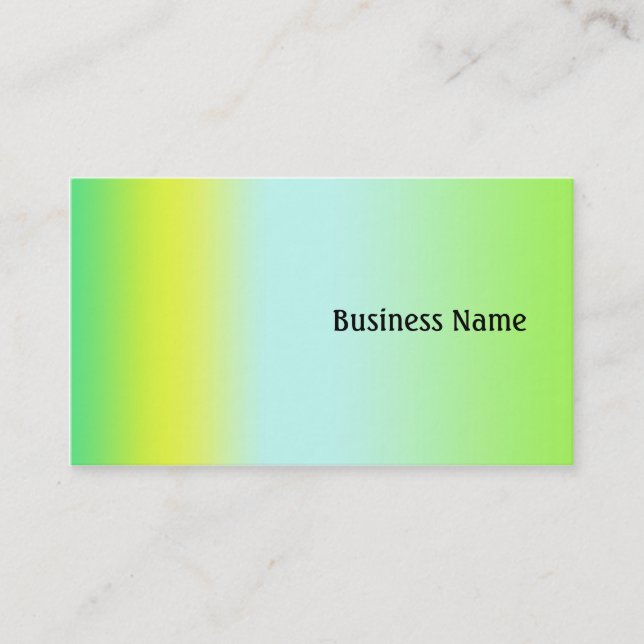 Tarjeta De Visita Verde y amarillo (Anverso)