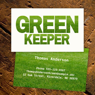 Tarjeta De Visita Verde y blanco