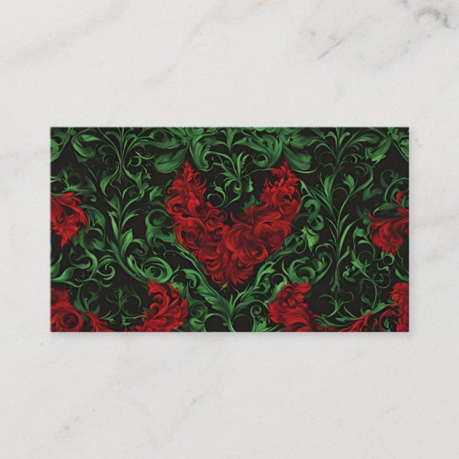 Tarjeta De Visita Verde y Rojo (Anverso)