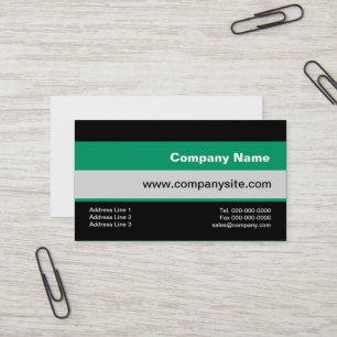 Tarjeta De Visita Verdes y negros lineales