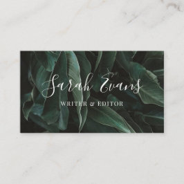 Tarjeta De Visita Verdor moderno de las hojas