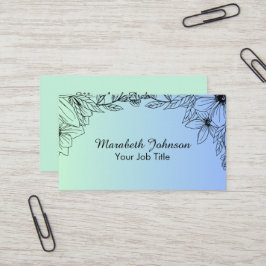 Tarjeta De Visita Verdor vegetal botánico