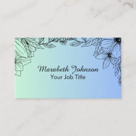 Tarjeta De Visita Verdor vegetal botánico