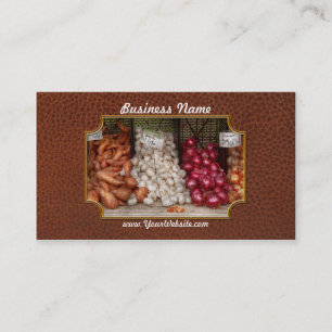 Tarjeta De Visita Verdura - Batatas, Ajo y Cebolla