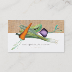 Tarjeta De Visita Verduras de Ensalada Saludable