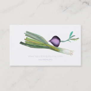 Tarjeta De Visita Verduras de Ensalada Saludable