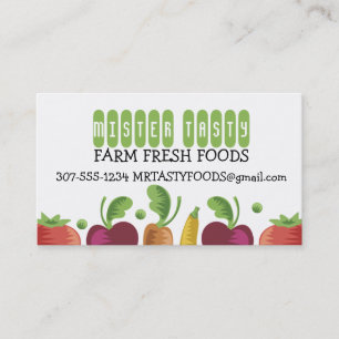 Tarjeta De Visita verduras de leña cocina de entrega de alimentos fr