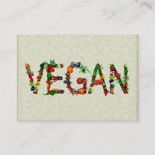 Tarjeta De Visita Verduras del vegano