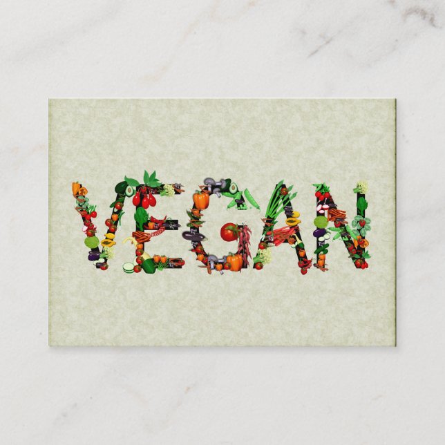 Tarjeta De Visita Verduras del vegano (Anverso)