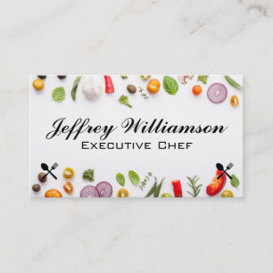 Tarjeta De Visita Verduras frescas   Culinario