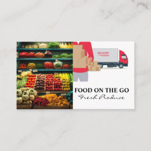 Tarjeta De Visita Verduras   Servicios de entrega de alimentos