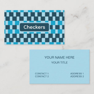 Tarjeta De Visita Verificadores Azules Marinos Cuadrados