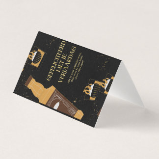 Tarjeta De Visita Verjaardagskaartje FeestelijkGoud