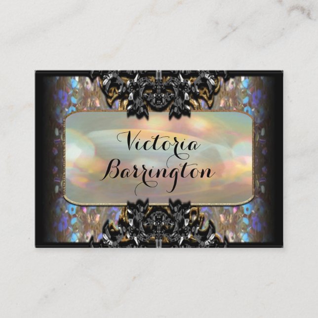 Tarjeta De Visita Vermothe Sombey 3,5" profesional de la perla (Anverso)