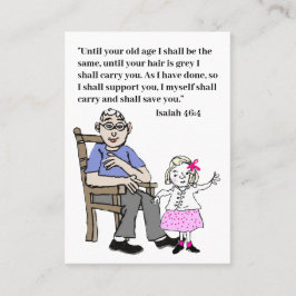 Tarjeta De Visita Versos bíblicos para adultos mayores