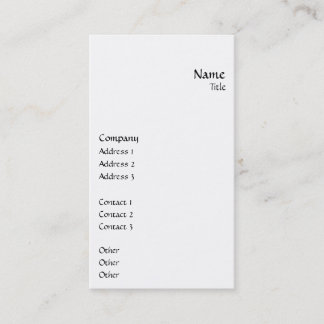 Tarjeta De Visita Vertical alise