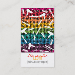 Tarjeta de visita vertical atractiva del salón de