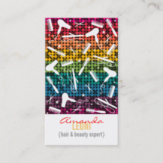 Tarjeta de visita vertical atractiva del salón de
