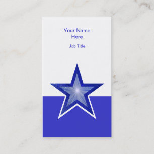 Tarjeta De Visita Vertical blanco morado de la estrella azul oscuro