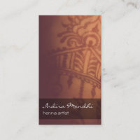 Vertical budista de Mendhi Namecard de la alheña