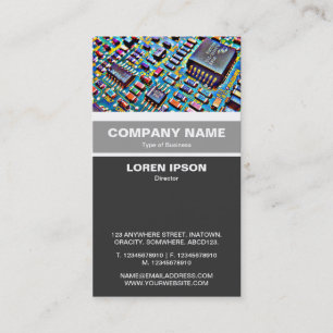 Tarjeta De Visita Vertical congregada - conjunto de circuitos